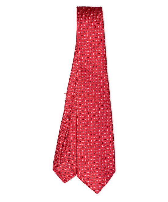 CHILLI RED, 5 Fold Micro Tie and Pocket Square – Dots & Checks CHILLI RED, 5 Fold Micro Tie and Pocket Square – Dots & Checks