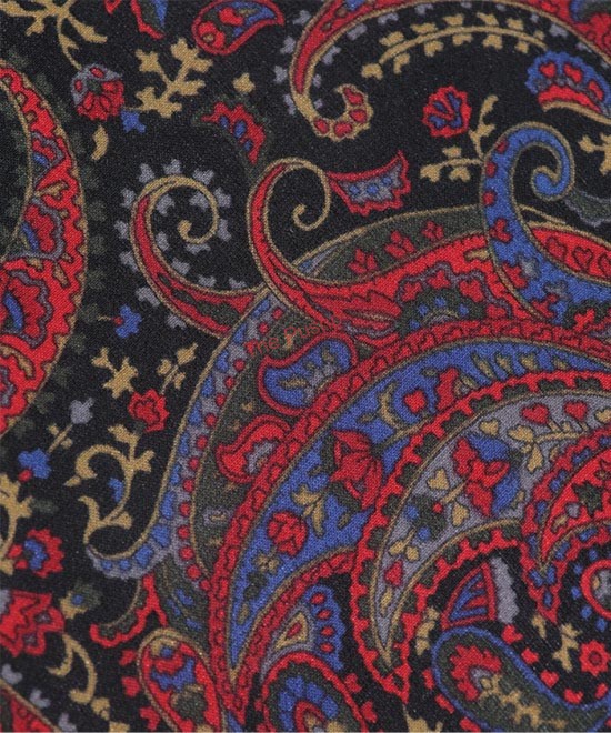 CLASSIC BLACK, I- SILK Pocket Square– Vintage Paisley CLASSIC BLACK, I- SILK Pocket Square– Vintage Paisley
