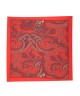 CRIMSON RED, Silk Pocket Square – Vintage Paisley CRIMSON RED, Silk Pocket Square – Vintage Paisley