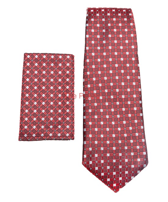 DEEP MAROON, 5 Fold Micro Tie and Pocket Square – Dots & Checks DEEP MAROON, 5 Fold Micro Tie and Pocket Square – Dots & Checks