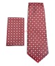 DEEP MAROON, 5 Fold Micro Tie and Pocket Square – Dots & Checks DEEP MAROON, 5 Fold Micro Tie and Pocket Square – Dots & Checks