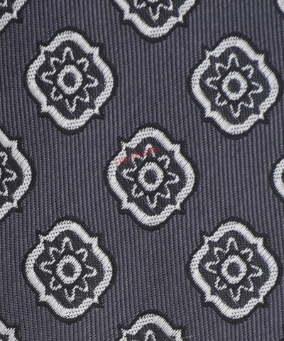 DOLPHIN GREY, 5 Fold Micro Tie and Pocket Square - Curved Squares