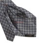 FOSSIL GREY, 5 Fold Micro Tie and Pocket Square - Curved Squares FOSSIL GREY, 5 Fold Micro Tie and Pocket Square - Curved Squares