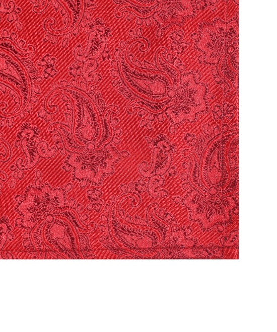 GARNET RED, 5 Fold Micro Tie and Pocket Square – Enigmatic Paisleys GARNET RED, 5 Fold Micro Tie and Pocket Square – Enigmatic Paisleys
