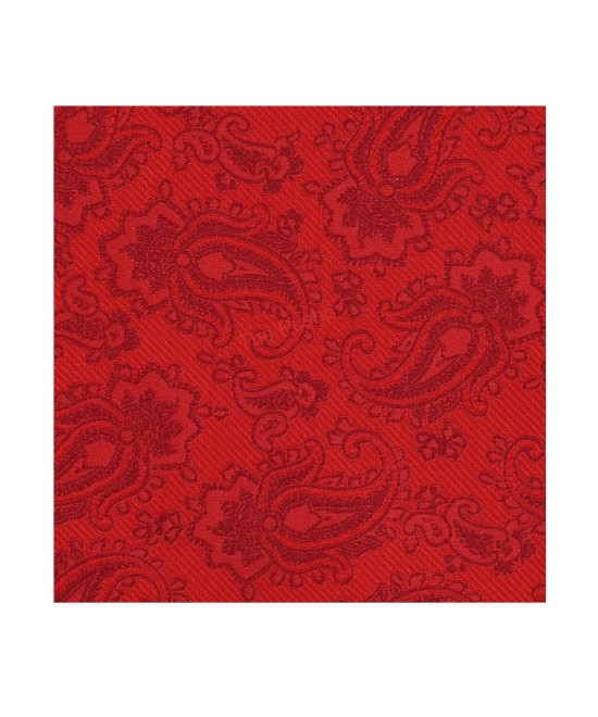 GARNET RED, Micro Pocket Square – Enigmatic Paisleys GARNET RED, Micro Pocket Square – Enigmatic Paisleys