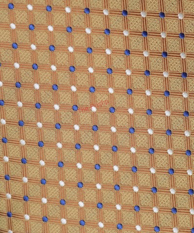 MARI GOLD, 5 Fold Micro Tie  and Pocket Square – Dots & Checks