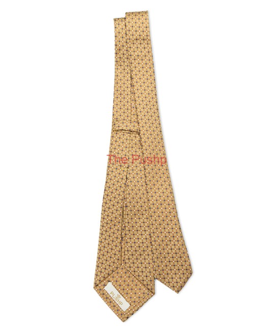 MARI GOLD, 5 Fold Micro Tie and Pocket Square – Dots & Checks MARI GOLD, 5 Fold Micro Tie and Pocket Square – Dots & Checks