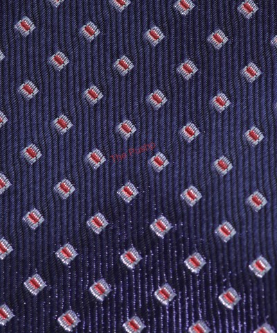 NAVY BLUE, 3 Fold Micro Tie – Dots & Squares