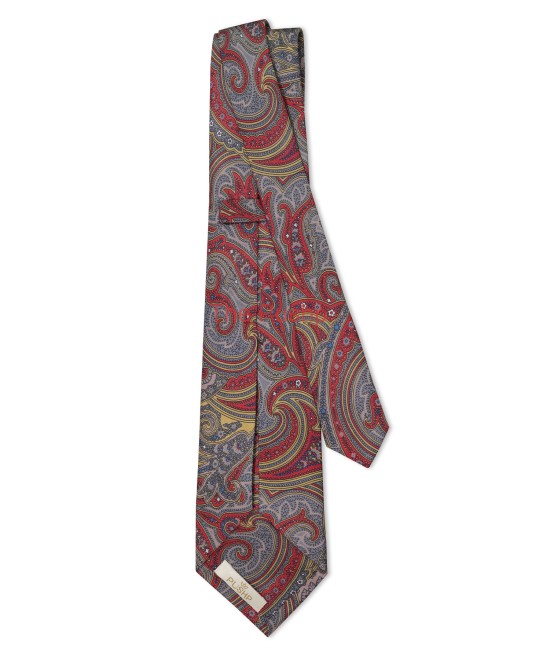 PERSIAN RED, 7 Fold Silk Tie – Vintage Paisley PERSIAN RED, 7 Fold Silk Tie – Vintage Paisley
