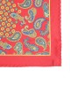 POPPY RED, I- SILK Pocket Square– Vintage Paisley POPPY RED, I- SILK Pocket Square– Vintage Paisley