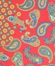 POPPY RED, I- SILK Pocket Square– Vintage Paisley POPPY RED, I- SILK Pocket Square– Vintage Paisley