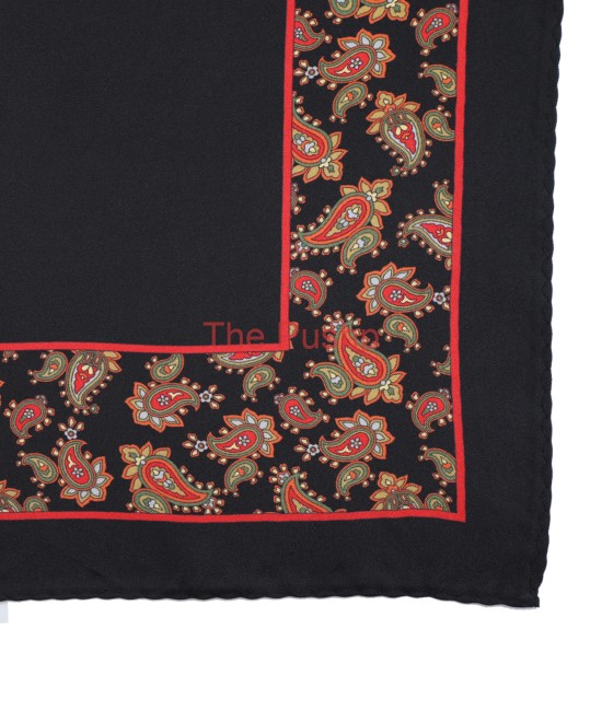 BLACK QUARTZ, Silk Pocket Square – Vintage Paisley BLACK QUARTZ, Silk Pocket Square – Vintage Paisley