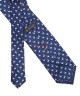 DENIM BLUE, 3 Fold Premium Silk Tie – Flamingos DENIM BLUE, 3 Fold Premium Silk Tie – Flamingos