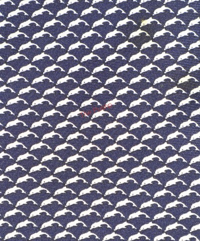 DARK NAVY, 3 Fold Silk Tie – Dolphins
