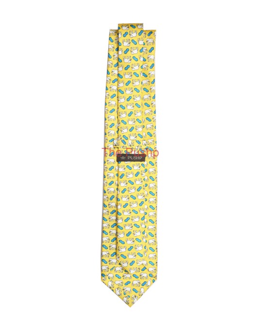 LEMON YELLOW, 3 Fold Premium Silk Tie – The Tuskers LEMON YELLOW, 3 Fold Premium Silk Tie – The Tuskers