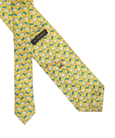 LEMON YELLOW, 3 Fold Premium Silk Tie – The Tuskers