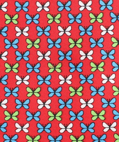 RUBY RED, 3 Fold Premium Silk Tie – Butterfly