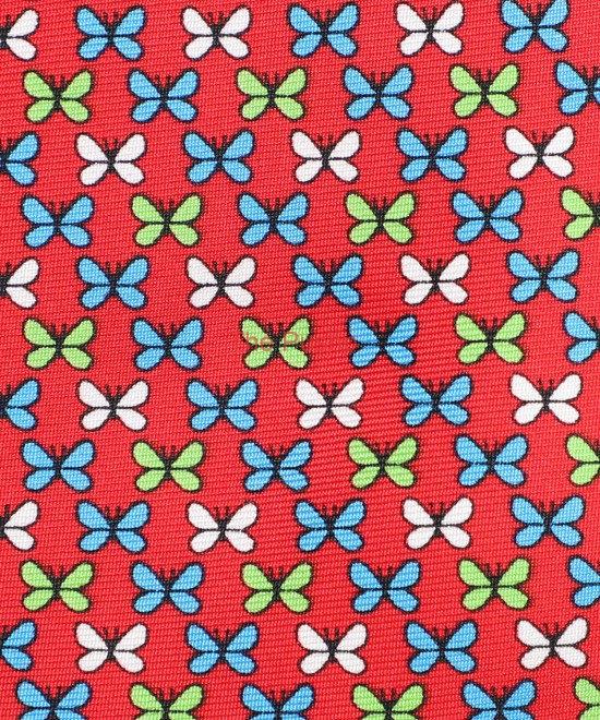 RUBY RED, 3 Fold Premium Silk Tie – Butterfly RUBY RED, 3 Fold Premium Silk Tie – Butterfly