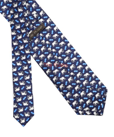 SPACE BLUE, 3 Fold Premium Silk Tie – The Tuskers