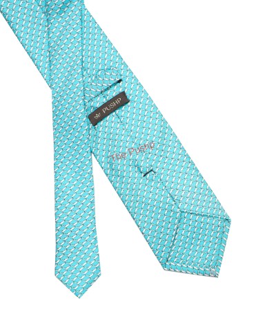 TURQUOISE BLUE, 3 Fold Premium Silk Tie - Dolphins
