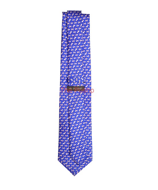 MOROCCAN BLUE, 3 Fold Premium Silk Tie – The Canine MOROCCAN BLUE, 3 Fold Premium Silk Tie – The Canine