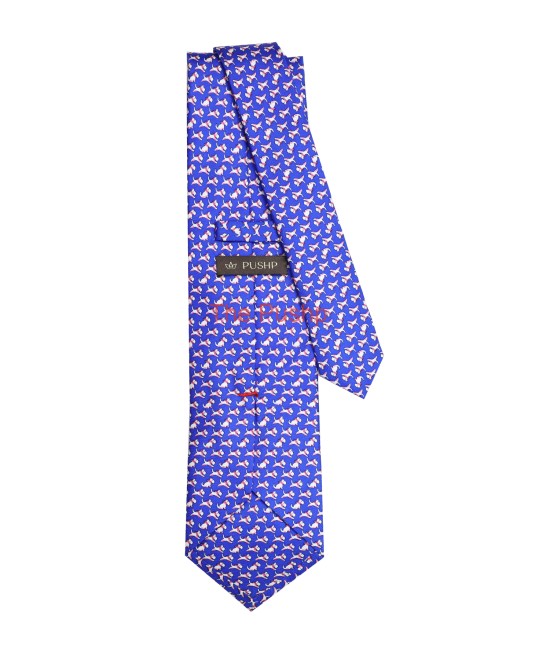 MOROCCAN BLUE, 3 Fold Premium Silk Tie – The Canine MOROCCAN BLUE, 3 Fold Premium Silk Tie – The Canine
