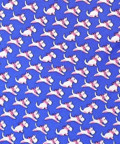 MOROCCAN BLUE, 3 Fold Premium Silk Tie – The Canine