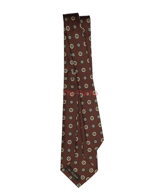 CHOCOLATE BROWN, 5 Fold Silk Tie – The Geomatria CHOCOLATE BROWN, 5 Fold Silk Tie – The Geomatria