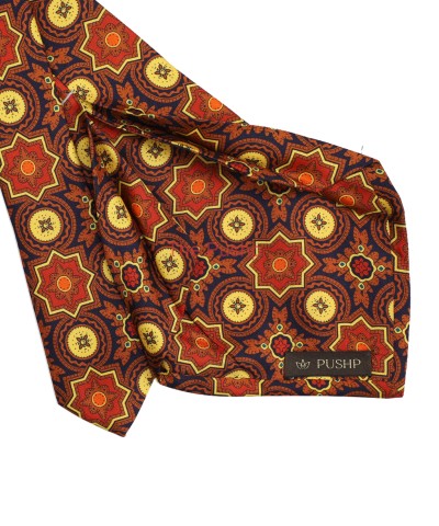 SADDLE BROWN, 5 Fold Silk Tie – The Geomatria