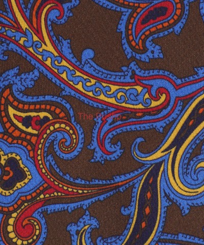 TURKISH COFFEE, 5 Fold Silk Tie – Traditional Paisley