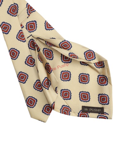 GOLDEN CARAMEL, 5 Fold Silk Tie – The Geomatria