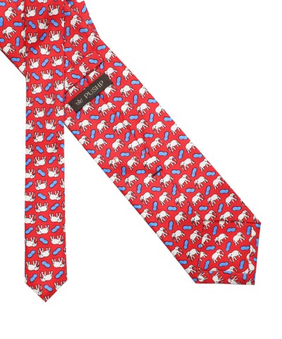 CRIMSON RED, 3 Fold Premium Silk Tie – The Tuskers