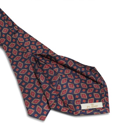 DARK NAVY, 7 Fold Silk Tie – The Pattern House