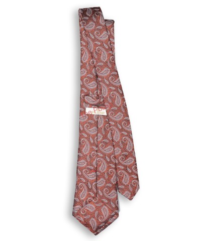 DEEP RUST, 3 Fold Micro Tie – Jacquard Paisley