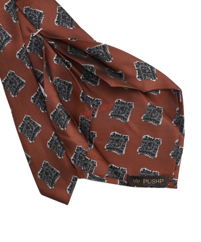 ESPRESSO BROWN, 5 Fold Micro Tie and Pocket Square - Curved Squares