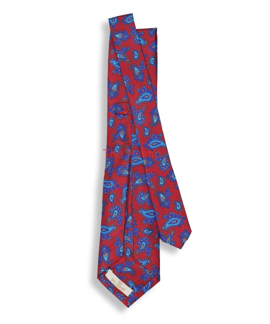 HERITAGE RED, 7 Fold Silk Tie – Vintage Paisley HERITAGE RED, 7 Fold Silk Tie – Vintage Paisley