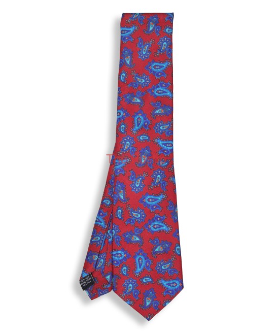 HERITAGE RED, 7 Fold Silk Tie – Vintage Paisley HERITAGE RED, 7 Fold Silk Tie – Vintage Paisley