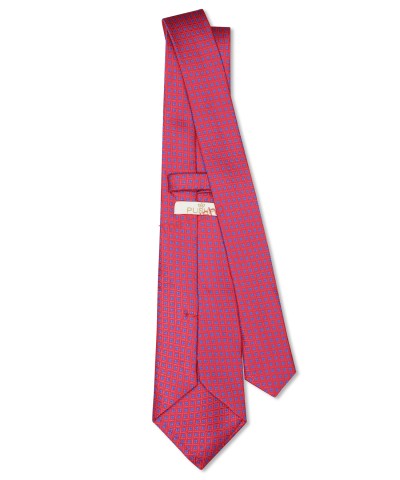 IMPERIAL RED, 3 Fold Micro Tie – Dots & Squares