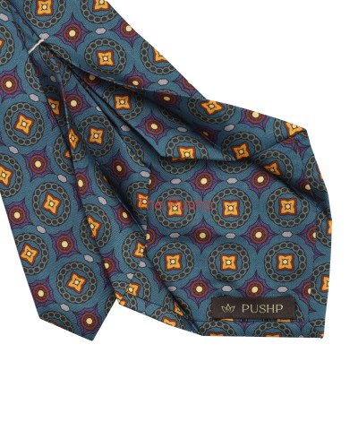 MOONLIGHT BLUE, 5 Fold Silk Tie – The Geomatria