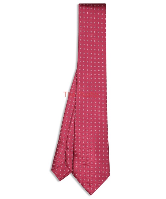 RED BERRY, 3 Fold Micro Tie – Dots & Squares RED BERRY, 3 Fold Micro Tie – Dots & Squares