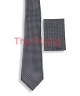 CHARCOAL BLACK, 3 Fold Micro Tie – Dots & Squares CHARCOAL BLACK, 3 Fold Micro Tie – Dots & Squares