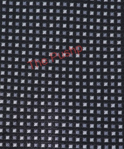 CHARCOAL BLACK, 3 Fold Micro Tie – Dots & Squares