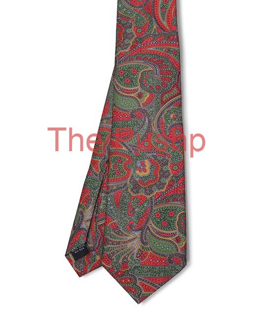 RED-GREEN, 7 Fold Silk Tie – Vintage Paisley RED-GREEN, 7 Fold Silk Tie – Vintage Paisley