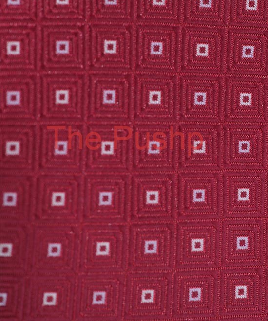 RED BERRY, 3 Fold Micro Tie – Dots & Squares RED BERRY, 3 Fold Micro Tie – Dots & Squares