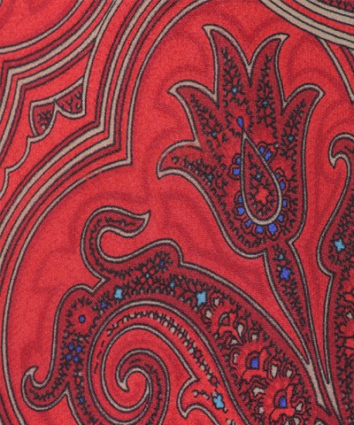 CRIMSON RED, 7 fold Silk Tie – Vintage Paisley