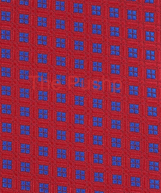 IMPERIAL RED, 3 Fold Micro Tie – Dots & Squares IMPERIAL RED, 3 Fold Micro Tie – Dots & Squares