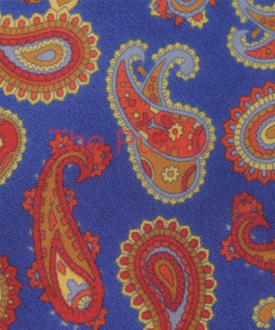 ULTRAMARINE BLUE, 7 Fold Silk Tie – Vintage Paisley