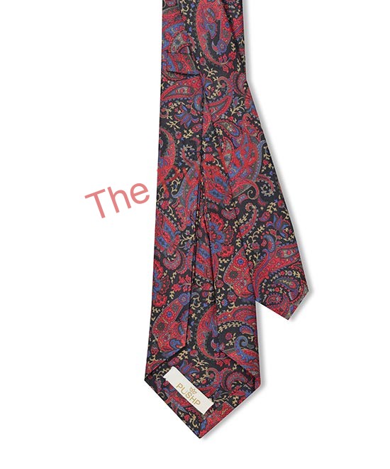 CLASSIC BLACK, 7 Fold Silk Tie β Vintage Paisely CLASSIC BLACK, 7 Fold Silk Tie β Vintage Paisely