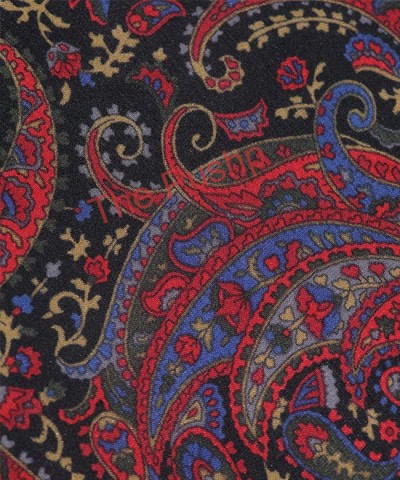 CLASSIC BLACK, 7 Fold Silk Tie – Vintage Paisely