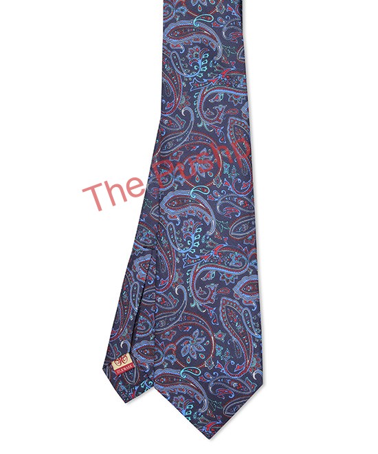 NAVY BLUE, 7 Fold Silk Tie – Vintage Paisley NAVY BLUE, 7 Fold Silk Tie – Vintage Paisley